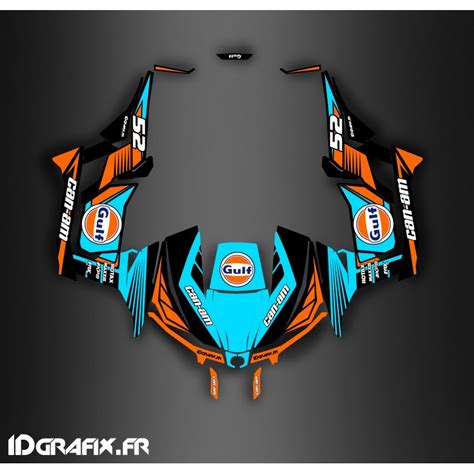 Kit Decoration Custom Gulf Series Blue Idgrafix Can Am