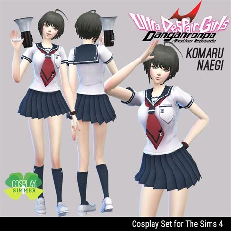 P The Sims 4 Danganronpa Komaru Naegi Cosplay Set Sims 4 Sims