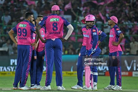 Rajasthan Royals Players During The Ipl 2023 Cricket Match Between