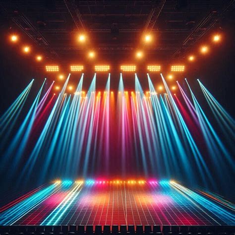 Lighting ramp setups for vibrant music stage atmospheres | Premium AI ...
