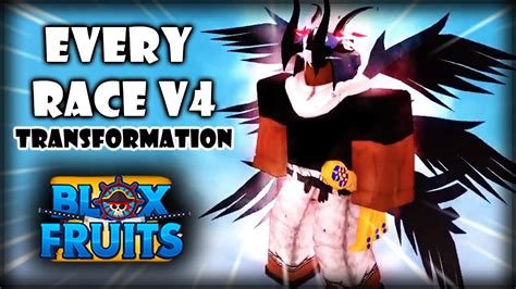 All Race V4 Transformation Showcase Blox Fruits YouTube