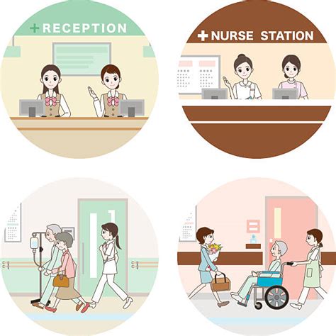 700 Nurses At Nurse Station Stock Illustrations Royalty Free Vector