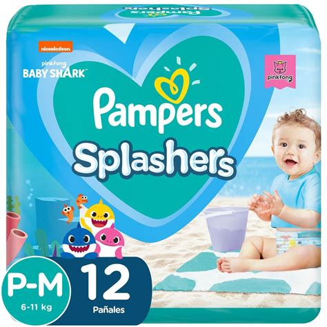 Pañales para Piscina Pampers Splashers Talla P-M 12 Unidades - FarmaCompara