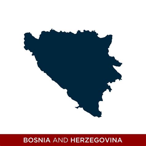 Bosnien Und Herzegowina Landkarten Symbol Vektor Design Premium Vektor