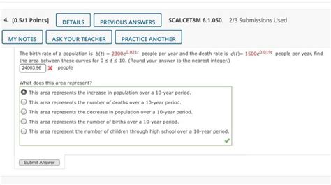 Solved 4 0 5 1 Points DETAILS PREVIOUS ANSWERS SCALCET8M Chegg