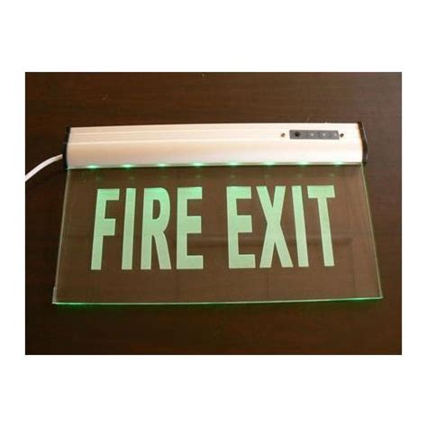 Rectangular Night Glow Led Fire Exit Signage Dimension 6x10 Inch At