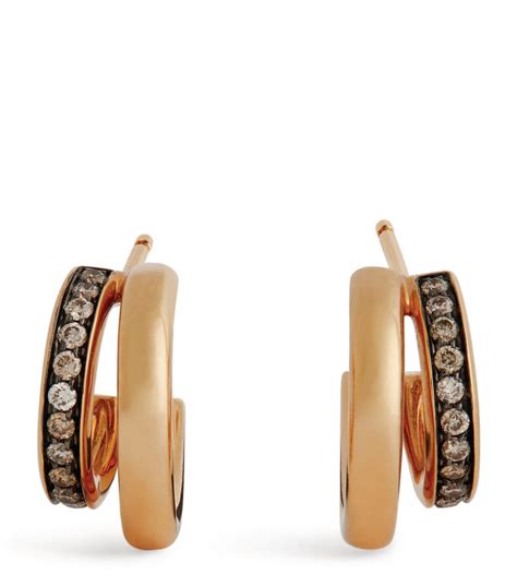 Pomellato Rose Gold And Diamond Iconica Hoop Earrings Harrods UK