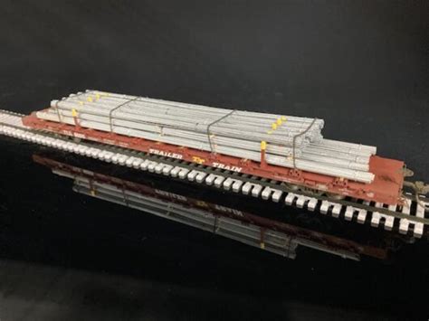 Ho Scale St Finger Rack Flatcar With Rebar Protoloads