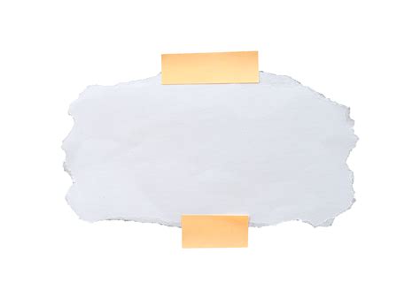 Blank White Ripped Paper With Tape 24657152 Png