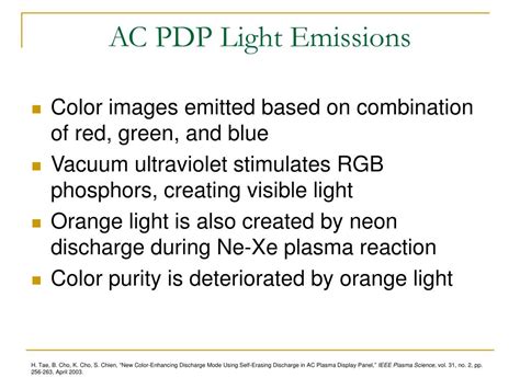 Ppt Plasma Display Panel Powerpoint Presentation Free Download Id