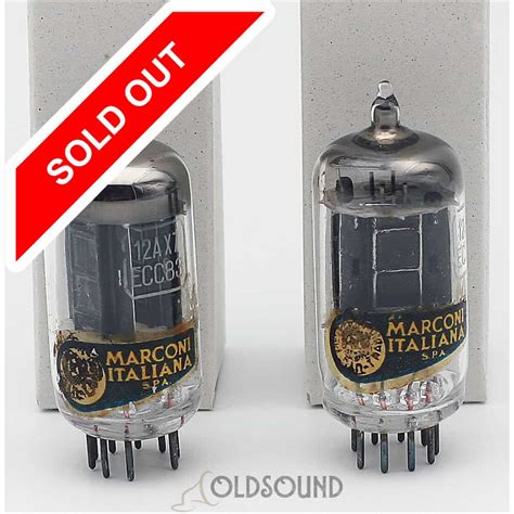 ECC83 MARCONI 12AX7 PAIR VALVE DOUBLE TRIODE AUDIO PREAMPLIFIER