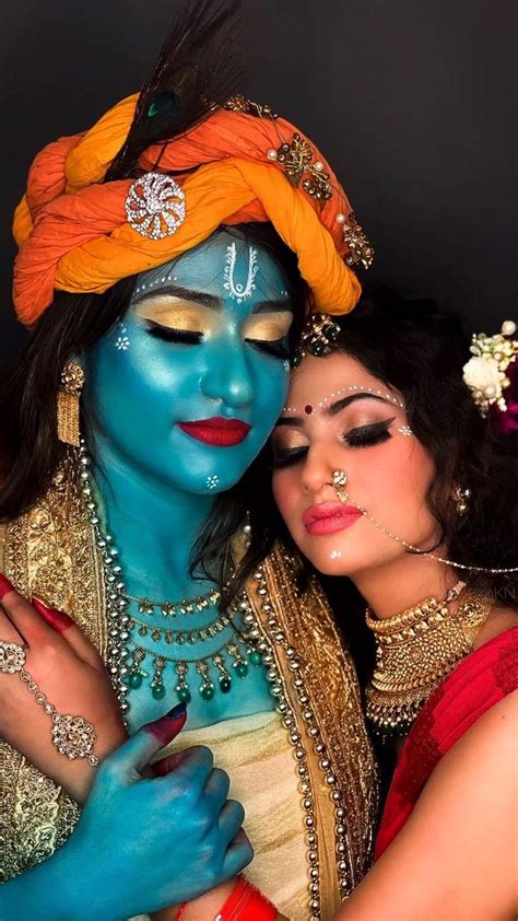 Radhe Krishna 🦋 Janmashtami Makeup Ideas