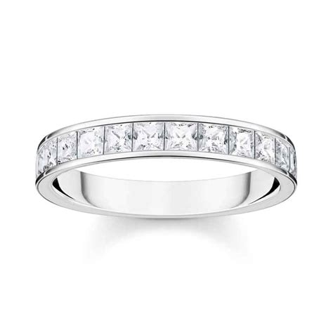 Thomas Sabo Damen Bandring Weiße Steine Pavé Silber TR2358 051 14