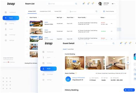 Innap Hotel Booking Dashboard UI Template Present Your Design On