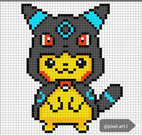 Pikachu Umbreon Pixel Art Pikachu Art Pikachu Pixel Art