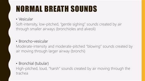 Lung Assessment Part 2 Lung Sounds Ppt