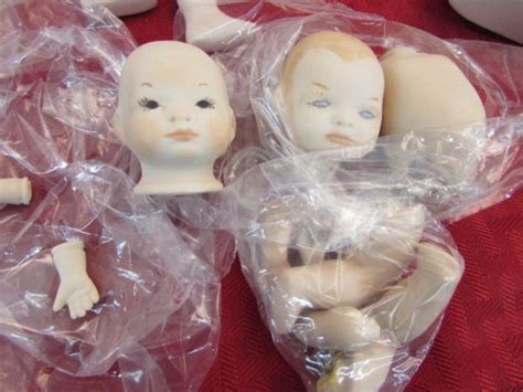 Lot Detail Porcelain Bisque Doll Parts Make Or Repair Your Own Dolls