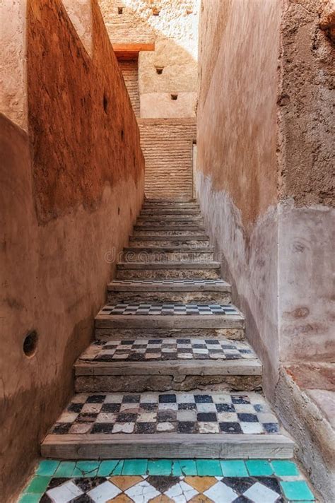 Stairs To The Roof In El Badi Palace Stock Photo Image Of Muslim