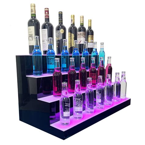 Buy Inch Step Led Lighted Liquor Bottle Display Illuminated Liquor