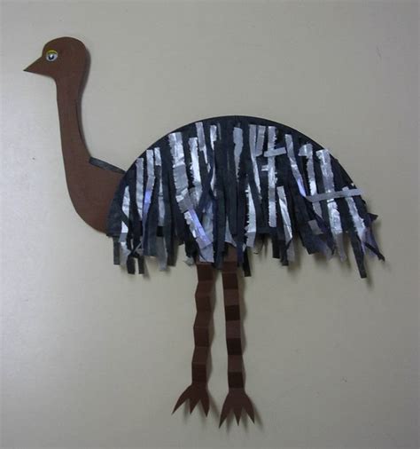 Paper Plate Aussies Emu Australia Crafts Aboriginal Art For Kids