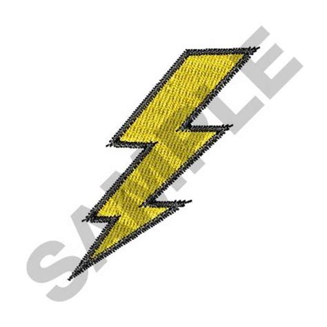 Lightening Bolt Embroidery Design Machine Embroidery Etsy