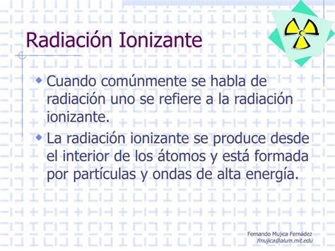 PPT Radiación ionizante PowerPoint Presentation free download ID