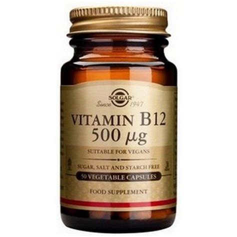 Solgar Vitamin B12 50 Vegicaps 500mcg Limassol Pharmacy