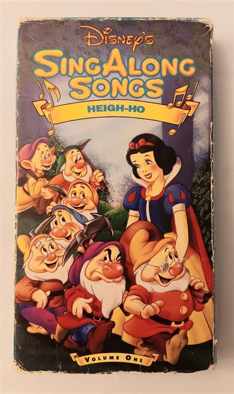 Disney Sing Along Songs Vol 1 Snow White Heigh Ho Vhs Video Tape Rare