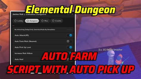 Roblox Elemental Dungeons Script Auto Farm Kill Aura Farm Chest