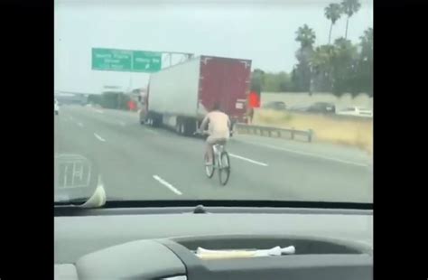 Naked Man Gets Away With Riding Bike On Highway Watch Law Crime