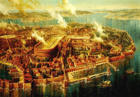 Constantinople Artist Vasil Goranov Ancient Greek City Eastern