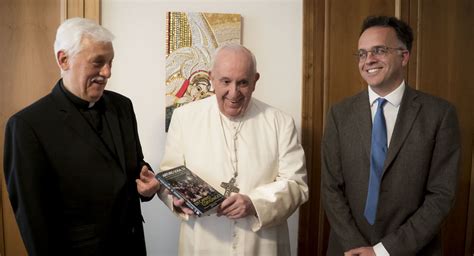 Pope Francis Receives First Copy Of Fr General Arturo Sosas New Book