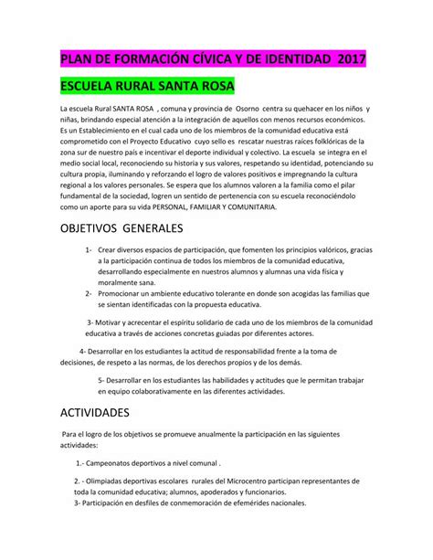 PDF PLAN DE FORMACIÓN CÍVICA Y DE IDENTIDAD 2017 DE FORMACIÓN