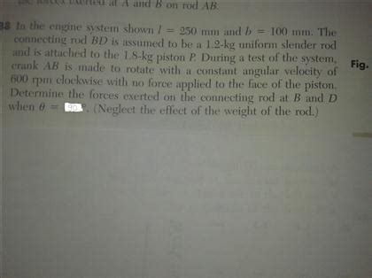 Solved In The Engine System Shown L 250 Mm And B 100 Mm Chegg