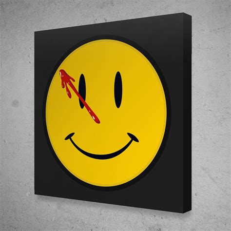 The Watchmen Smiley Face Premium Canvas Art | Etsy