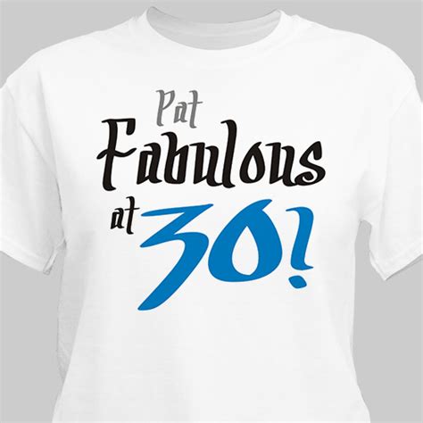 Fabulous Personalized 30th Birthday T Shirt Tsforyounow