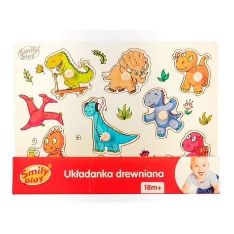 Uk Adanka Drewniana Z Uchwytami Dinozaury Aktywizuj Ce Drewniane