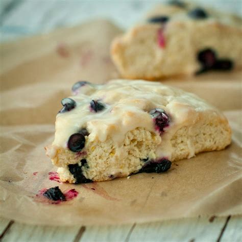 Glazed Lemon Blueberry Scones