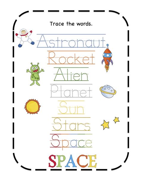 Space Math Worksheets