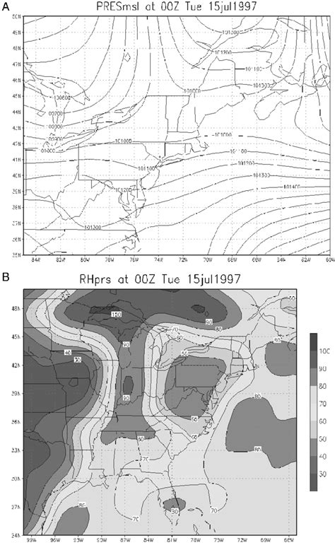 Ncep North American Regional Reanalysis Hpa Fields Of A Mean Sea