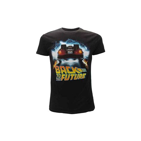 Bttf Torna A Le Future T Shirt Nero Delorean Outatime Originale