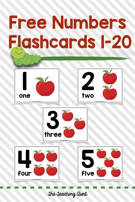 Numbers Flashcards 1-20 - The Teaching Aunt