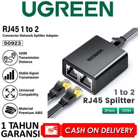 Jual Adapter Connector Lan Rj45 Ugreen Splitter 1 To 2 Ethernet Network