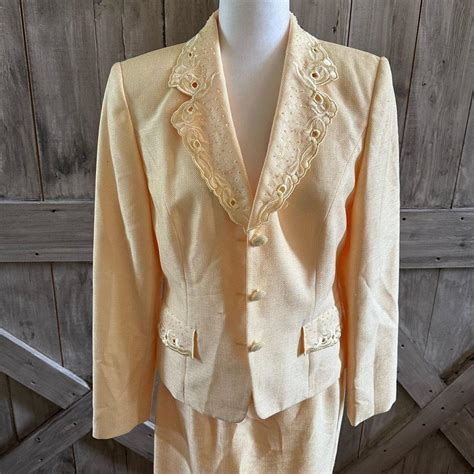 John Meyer Of Norwich Blazer And Skirt Set Yellow Depop