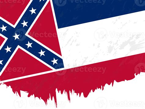 Grunge Style Flag Of Mississippi 42541739 Png