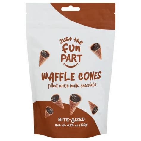 Just The Fun Part Bite Sized Milk Chocolate Mini Waffle Cones 423 Oz