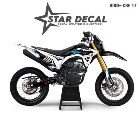 Star Decal Decal Crf Full Body Sticker Crf Full Body Hitam Putih