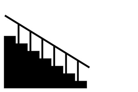 Premium Vector Vector Illustration Stair Isolated Black Icon Wooden