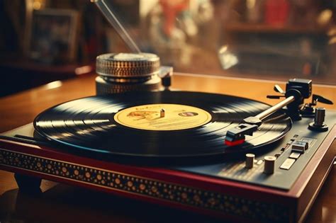 premium ai image  record player   record player   record label