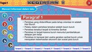 STRUKTUR DAN CIRI KEBAHASAAN TEKS CERITA SEJARAH HARI BURUH PPT